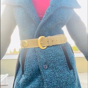 ESCADA BELT Oatmeal Camel Beige Suede 40